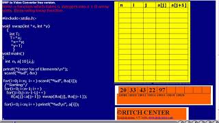 function5: This video explains bubble sorting using swap function