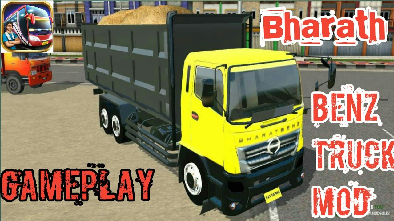 New Bharath Benz  Truck Mod  For Bussid Truck Mod  Gameplay 