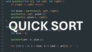Learn QUICK SORT in 10 minutes! (Explanation and Code)