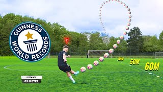 We Try to Break The Longest Football Goal Kick World Record