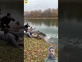 🌊 Giant Fish Attack! 😱 | Man Pulled Into Water | AI Visual Remix #Shorts