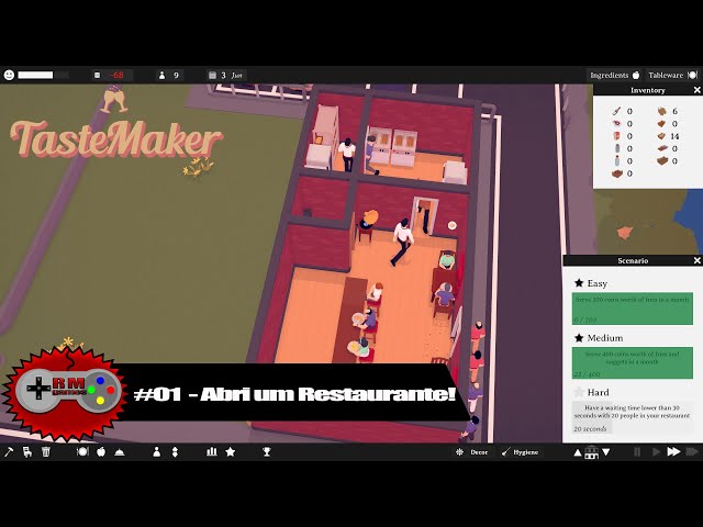 TasteMaker #01 - Jogo de Gerenciamento de Restaurante! - Gameplay PTBR 