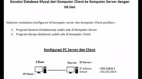 Koneksi ke Database Server dengan VB.Net