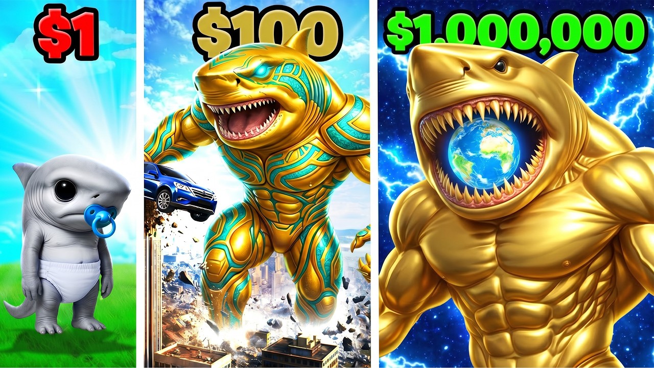 $1 to $1,000,000 MEGALODON In GTA 5!