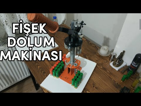 FİŞEK DOLUM MAKİNASI 6 İSTASYONLU A&T. 12 ga cartridge filling machine. कारतूस भरने की मशीन. آلة تعب