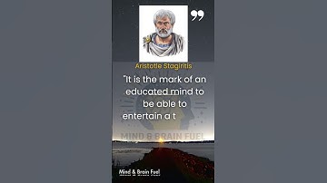 It is the mark of an educated mind - Aristotle #motivation #knowledge #motivational #specch