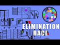 Amazing Elimination Marble Race With Colors in Algodoo \ Marble Race King