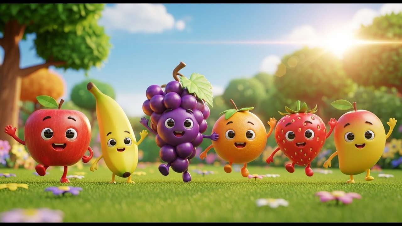 Bye Bye Fruits 🍓🍍 | Cute Fruit Dance | Fun Animation for Kids