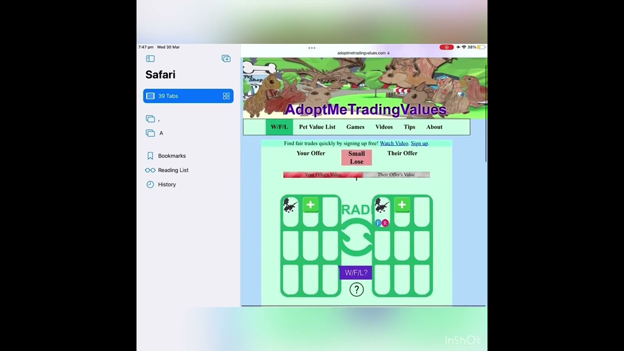 Proof that SOME adopt me trading values is fake/joke