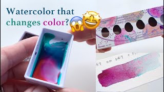 Unboxing Kuretake Granulating Colors | Paint that shift color | Watercolor Techniques | Flower art