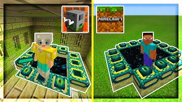 Craftsman: Building Craft vs Minecraft PE || Portals || Craftsman vs MCPE