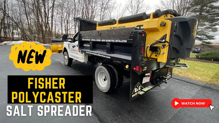 SALTING PARKING LOTS with our new Fisher Polycaste...
