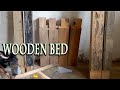 Making wooden bed in our village home  full bed making process