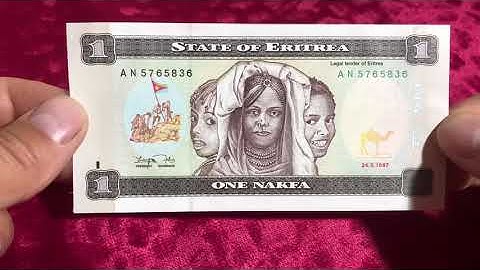 Banknote one Nakfa Eritrea