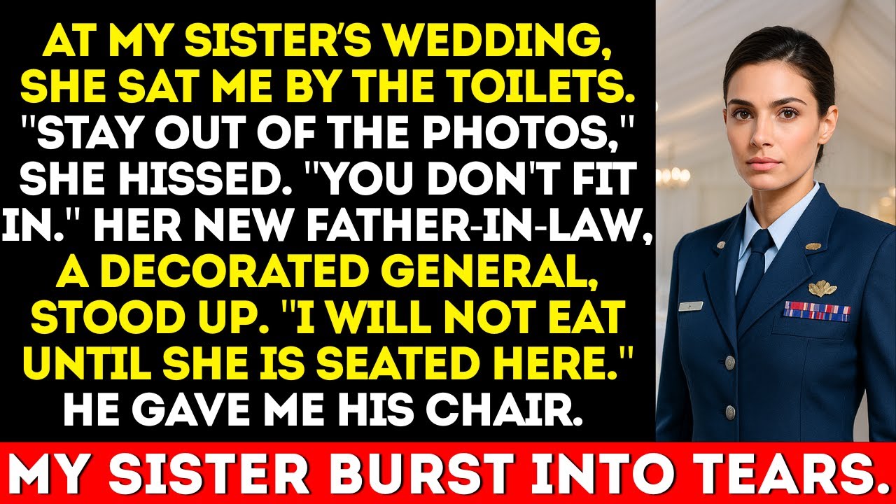 “Stay Out of The Photos” My Sister Hissed at Her Wedding—Then The General Stood Up…