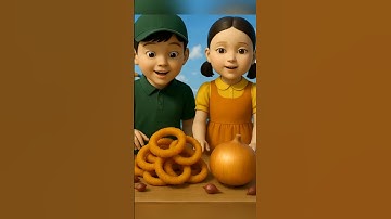 Squid Game Doll ASMR Snack Onion🌰#squidgame #squidgame2 #ai #asmr