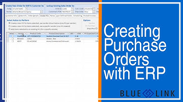 Creating Purchase Orders with ERP | Blue Link ERP