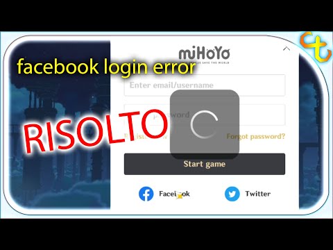 Login facebook error *RISOLTO* - genshin impact ITA