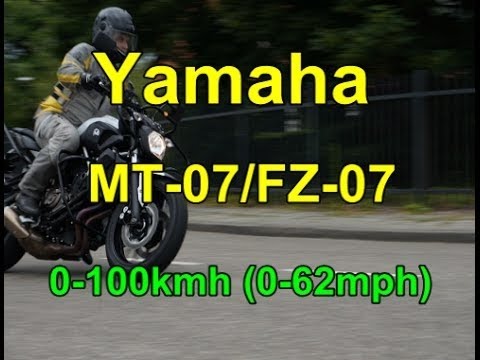 Yamaha MT-07 specs, 0-60, quarter mile 