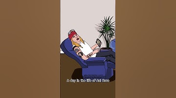 Axl Rose GnR Everyday Chores #gnr #axle #axl #rose #cartoon