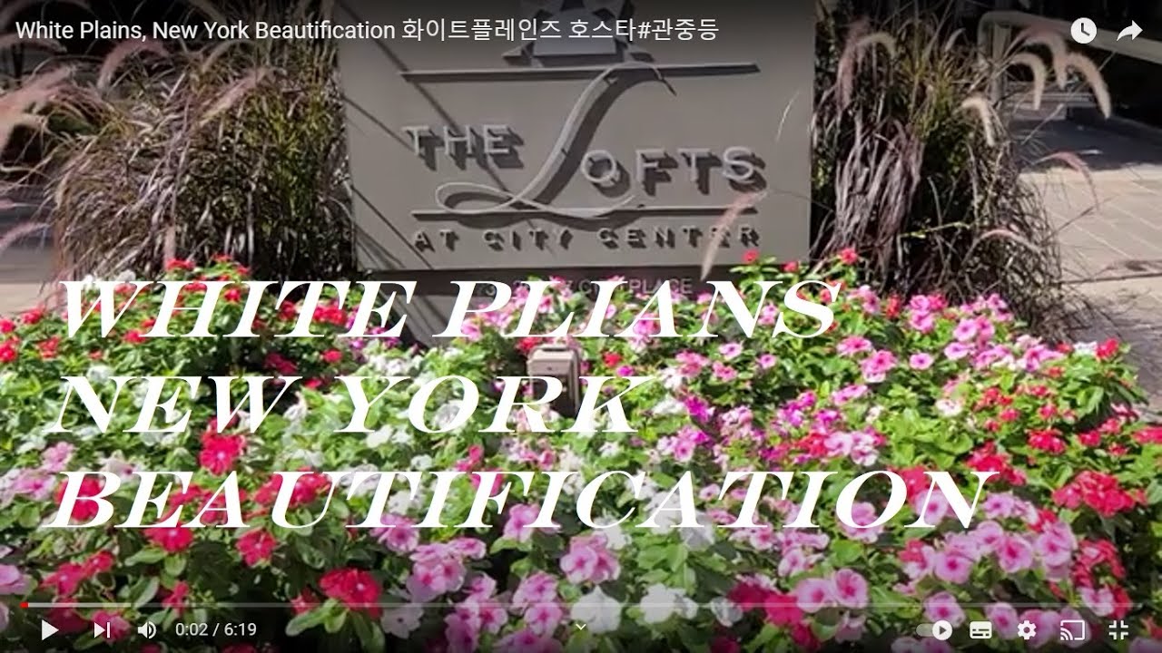 White Plains, New York Beautification 화이트플레인즈 호스타관중등 YouTube