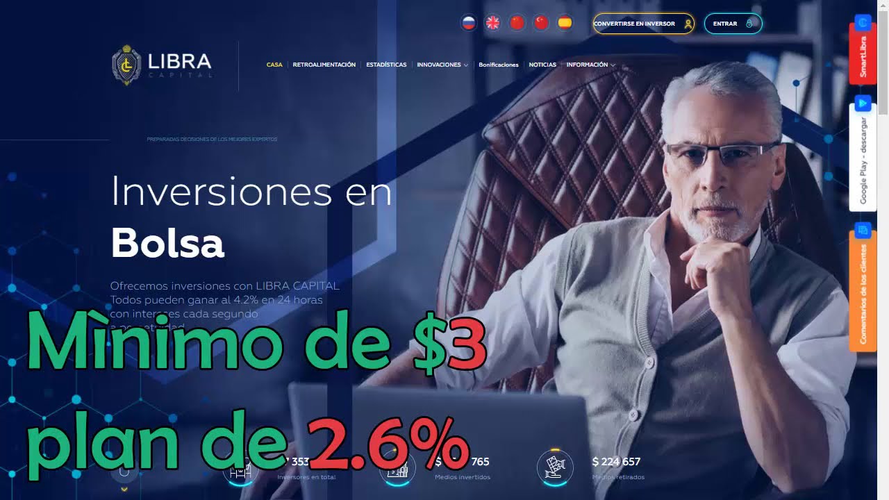📌Libra Capital Mínimo de Inversión $3 y Plan de 2.6% 🔥/Alto/🔥