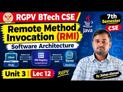 Remote Method Invocation (RMI) | Software Architecture | Unit 3 | Lec 12 | RGPV BTech CSE