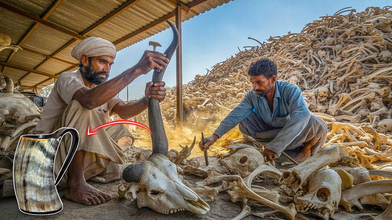 Millions of Animal Horns Recycled Into Stunning Beer Mugs  | Incredible Factory Process