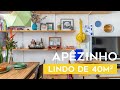 APÊZINHO DE 40M² BEM RESOLVIDO SEM REFORMA: DECORAÇÃO ESPERTA PARA PEQUENOS ESPAÇOS