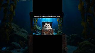 Giant Fluffy Cat Escapes Underwater Box 🐱🌊 | Funny Subscribe Moment