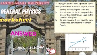 Addis Ababa university |General physics worksheet answer solution | Question number 8 Aau General Physics Worksheet 2 Solution Worked Problem Question 8 Solution