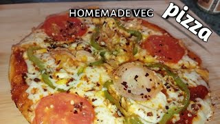 बिना माइक्रोवेव के घर पर बनाएं  बाजार जैसा पिज़्ज़ा/how to make pizza in pan