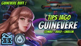 CARA MAIN GUINEVERE BUFF ! BUILD & EMBLEM GUINEVERE TERSAKIT 2023 ! | GUINEVERE EXP LANE GAMEPLAY