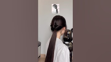 Cách buộc tóc đuôi ngựa thấp cực xinh 🥰💗