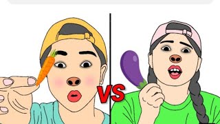 Mukbang Big Bottle Candy drink VS Fire Spicy Noodle Tteokbokki |TV 속 편의점 음식 먹방 DONA 도나- Drawing Meme