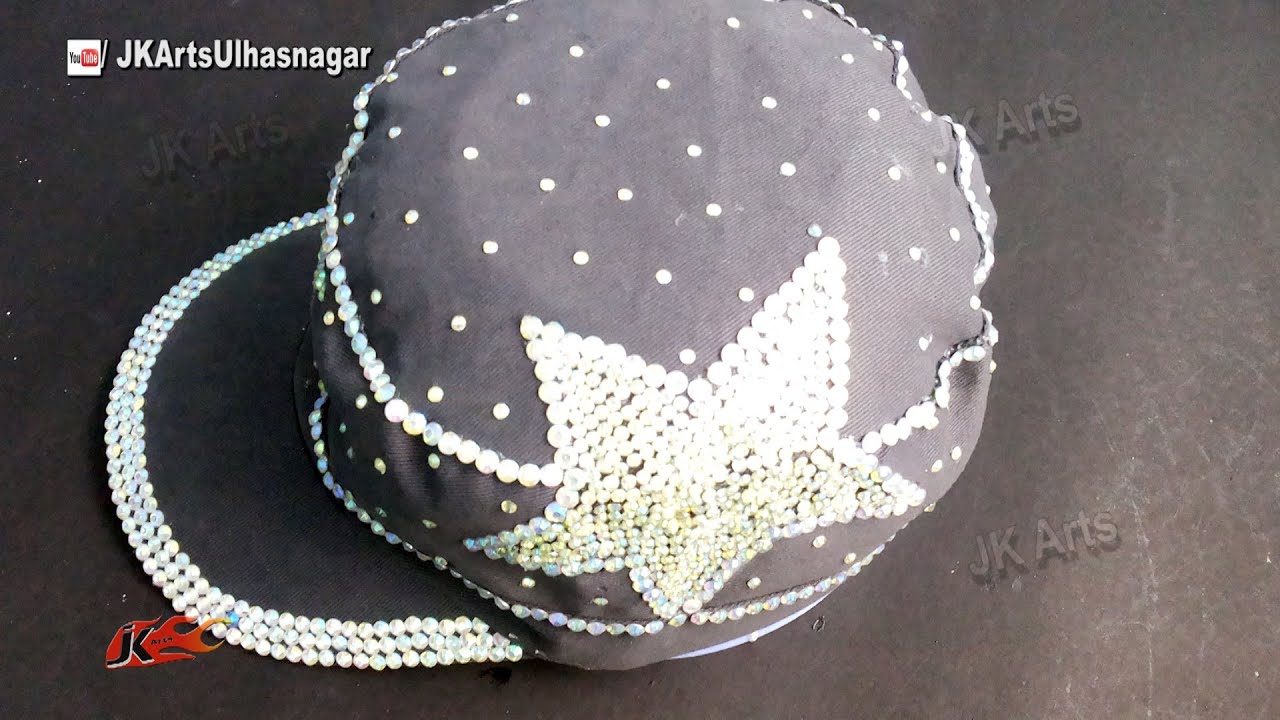 Baseball Cap Decoration With Rhinestone DIY How To JK Arts 899 baseball-cap-decoration-with-rhinestone-diy-how-to-jk-arts-899