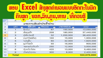 ສອນ Excel : ແບບຄົບສູດກ່ຽວກັບການຄຳນວນ ບວກ,ລົບ,ຄູນ,ຫານ ທີ່ທຸກຄົນຄວນຮູ້