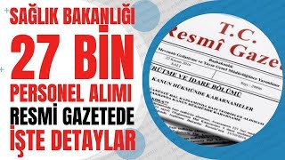 Sağlik Bakanliği 27 Bi̇n Personel Alimi Yayimlandi- 27 Bi̇n Sağlikçi Alimi Branş Dağilimlari Resmi̇