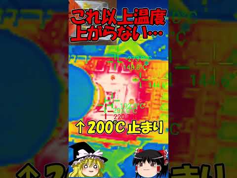ヒートガンでのリフローをサーモカメラで検証してみた #実験 #グラフィックボード #Shorts