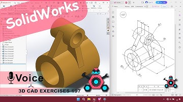 SolidWorks | 3D CAD EXERCISES 197 | StudyCadCam | Solution Tutorial |