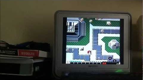 Armored Scrum Object (ASO) Remake for MSX Turbo-R - playing on a modified MSX2