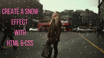 How to create a snow effect with HTML & CSS || Animate CSS