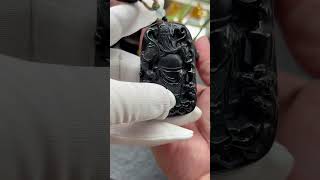 墨翠 關公 翡翠吊墜 天然翡翠A貨  #翡翠 #墨翠 #關公翡翠