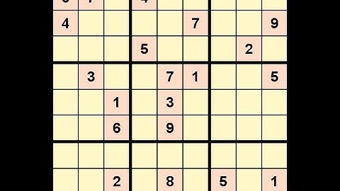 Self Solving Sudoku NYT Hard 1 Nov 2017 animated - Double Locked Candidates Pointing