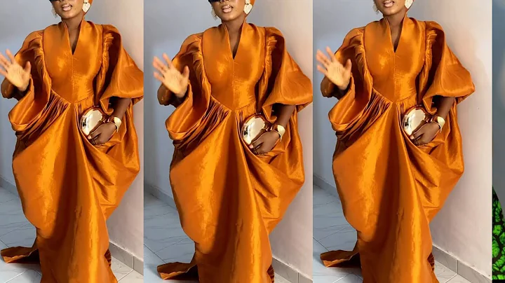 Cut and Sew a Built-Up Collar Bubu Kaftan with Freehand and Pleated Bodice (NO PATTERN NEEDED)