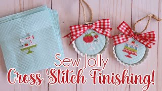 🎄Sew Jolly Ornament Cross Stitch FINISHING (Beginner Friendly!)