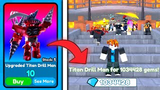 😱I FOUND A LOT OF UPGRADED OF DRILL TITANS! 🔥 LUCKY MARKETPLACE! 💎 | Roblox Toilet Tower Defense