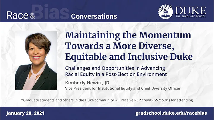 Race and Bias Conversation: Kimberly Hewitt, Duke ...