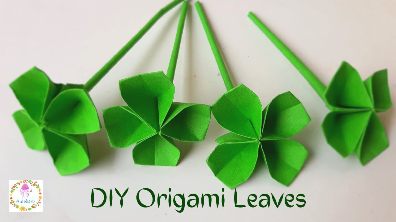 DIY Origami Paper Leaves | Easy Origami for Beginners | Aureliarts