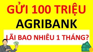 Gửi 100 Triệu tại AGRIBANK lãi được bao nhiêu 1  tháng? //LÃI SUẤT TIỀN GỬI AGRIBANK Từ 1/2022